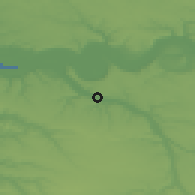 Shaded relief of the 50 km around Pont-Audemer, drawn from the GMTED2010 grid