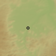 Shaded relief of the 51 km around Pont-du-Château, drawn from the GMTED2010 grid