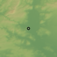 Shaded relief of the 52 km around Pont-Saint-Esprit, drawn from the GMTED2010 grid