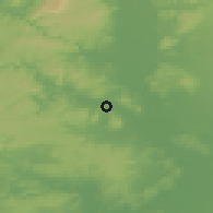 Shaded relief of the 52 km around Bagnols-sur-Cèze, drawn from the GMTED2010 grid