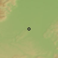Shaded relief of the 50 km around Rixheim, drawn from the GMTED2010 grid