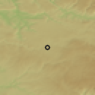 Shaded relief of the 52 km around Rodez, drawn from the GMTED2010 grid