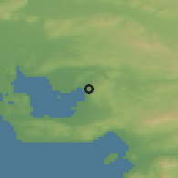 Shaded relief of the 52 km around Rognac, drawn from the GMTED2010 grid