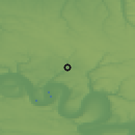 Shaded relief of the 50 km around Barentin, drawn from the GMTED2010 grid