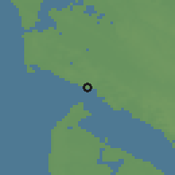 Shaded relief of the 51 km around Royan, drawn from the GMTED2010 grid