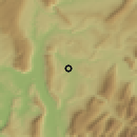 Shaded relief of the 51 km around Rumilly, drawn from the GMTED2010 grid