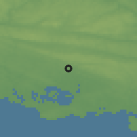 Shaded relief of the 50 km around Saint-Avé, drawn from the GMTED2010 grid