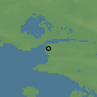 Shaded relief of the 51 km around Saint-Brevin-les-Pins, drawn from the GMTED2010 grid