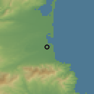Shaded relief of the 52 km around Saint-Cyprien, drawn from the GMTED2010 grid