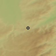 Shaded relief of the 51 km around Saint-Étienne, drawn from the GMTED2010 grid