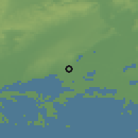 Shaded relief of the 52 km around Saint-Gilles, drawn from the GMTED2010 grid
