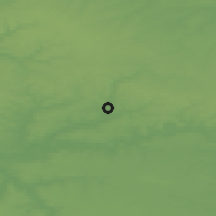 Shaded relief of the 50 km around Albert, drawn from the GMTED2010 grid
