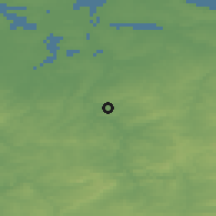 Shaded relief of the 50 km around Saint-Lô, drawn from the GMTED2010 grid