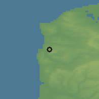 Shaded relief of the 49 km around Saint-Martin-Boulogne, drawn from the GMTED2010 grid