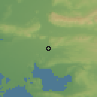 Shaded relief of the 52 km around Salon-de-Provence, drawn from the GMTED2010 grid