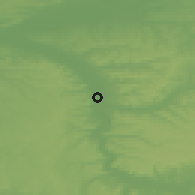 Shaded relief of the 50 km around Sens, drawn from the GMTED2010 grid