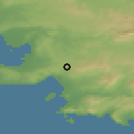 Shaded relief of the 52 km around Septèmes-les-Vallons, drawn from the GMTED2010 grid