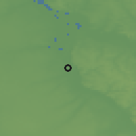 Shaded relief of the 52 km around Bègles, drawn from the GMTED2010 grid