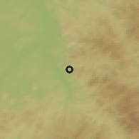 Shaded relief of the 51 km around Thiers, drawn from the GMTED2010 grid
