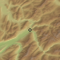 Shaded relief of the 51 km around Albertville, drawn from the GMTED2010 grid