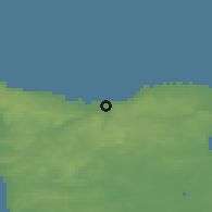 Shaded relief of the 50 km around Tourlaville, drawn from the GMTED2010 grid