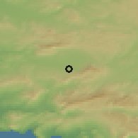Shaded relief of the 52 km around Trets, drawn from the GMTED2010 grid