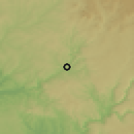 Shaded relief of the 51 km around Tulle, drawn from the GMTED2010 grid