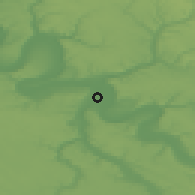 Shaded relief of the 50 km around Val-de-Reuil, drawn from the GMTED2010 grid