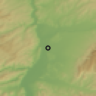 Shaded relief of the 52 km around Valence, drawn from the GMTED2010 grid