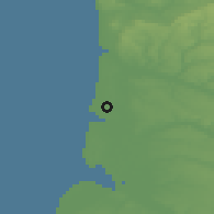 Shaded relief of the 49 km around Berck, drawn from the GMTED2010 grid