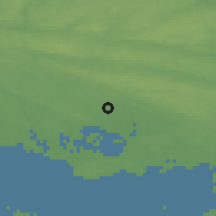 Shaded relief of the 51 km around Vannes, drawn from the GMTED2010 grid