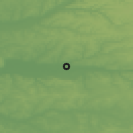 Shaded relief of the 52 km around Bergerac, drawn from the GMTED2010 grid