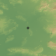 Shaded relief of the 52 km around Vedène, drawn from the GMTED2010 grid