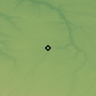 Shaded relief of the 50 km around Bernay, drawn from the GMTED2010 grid