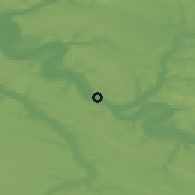 Shaded relief of the 50 km around Vernon, drawn from the GMTED2010 grid