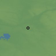 Shaded relief of the 51 km around Vertou, drawn from the GMTED2010 grid