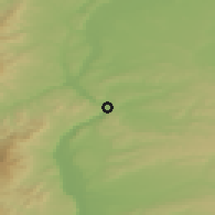 Shaded relief of the 51 km around Vienne, drawn from the GMTED2010 grid