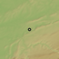 Shaded relief of the 51 km around Besançon, drawn from the GMTED2010 grid