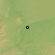 Shaded relief of the 51 km around Villeurbanne, drawn from the GMTED2010 grid