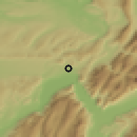 Shaded relief of the 51 km around Voiron, drawn from the GMTED2010 grid