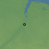 Shaded relief of the 60 km around Saint-Laurent-du-Maroni, drawn from the GMTED2010 grid