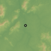 Shaded relief of the 60 km around Grand-Santi, drawn from the GMTED2010 grid