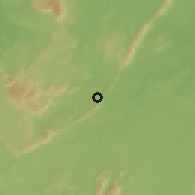 Shaded relief of the 60 km around Maripasoula, drawn from the GMTED2010 grid