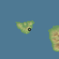 Shaded relief of the 59 km around Afareaitu, drawn from the GMTED2010 grid