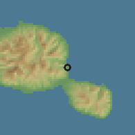 Shaded relief of the 59 km around Faaone, drawn from the GMTED2010 grid