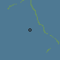 Shaded relief of the 59 km around Fakarava, drawn from the GMTED2010 grid