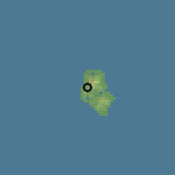 Shaded relief of the 59 km around Fitii, drawn from the GMTED2010 grid