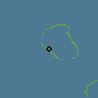 Shaded relief of the 59 km around Kauehi, drawn from the GMTED2010 grid