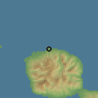Shaded relief of the 59 km around Mahina, drawn from the GMTED2010 grid