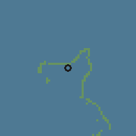 Shaded relief of the 59 km around Marokau, drawn from the GMTED2010 grid